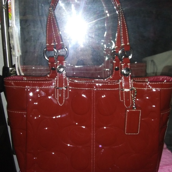 Red Coach Purse - Picture 5 of 5